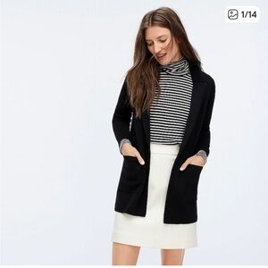 J. Crew Women's Black Sweater Blazer Coat